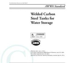 خرید ایبوک Welded Steel Tanks for Water Storage دانلود کتاب مخازن فلزی جوش داده شده برای ذخیره آب خرید استاندارد AWWA D100