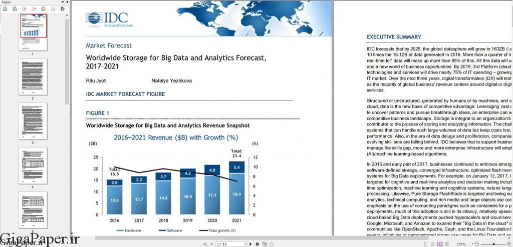 دانلود گزارش Worldwide Storage for Big Data and Analytics Forecast, 2018–2021 خرید گزارش IDC دانلود گزارش IDC.com تهیه جديدترين گزارشهای IDC