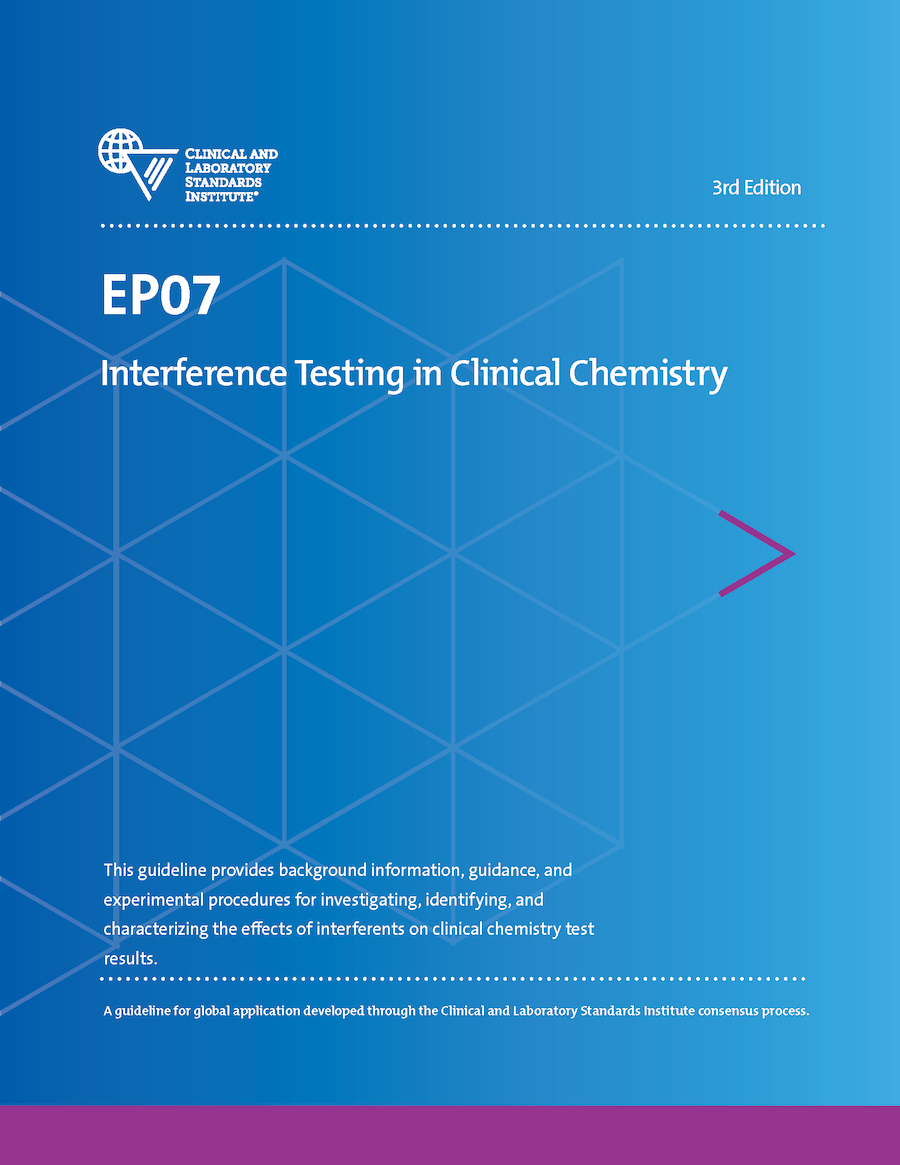 خرید استاندارد CLSI EP07 دانلود استاندارد Interference Testing in Clinical Chemistry, 3rd Edition