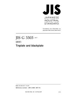 خرید استاندارد JIS G 3303  دانلود استاندارد ژاپنی Tinplate and blackplate (Foreign Standard)
