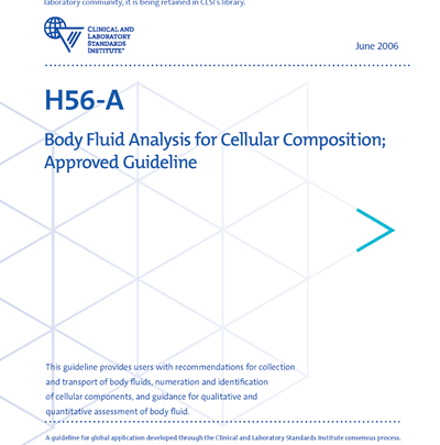 خرید استاندارد CLSI H56 دانلود استاندارد Body Fluid Analysis for Cellular Composition, 1st Edition