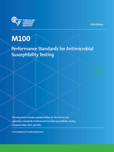 دانلود استاندارد CLSI M100 Performance Standards for Antimicrobial Susceptibility Testing