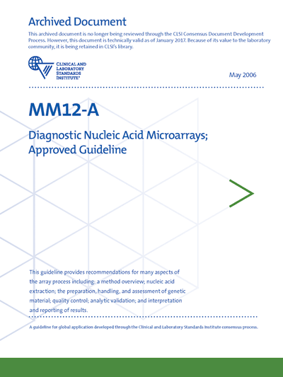 دانلود استاندارد CLSI MM12 Diagnostic Nucleic Acid Microarrays 1st Edition