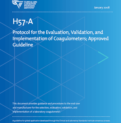 خرید استاندارد CLSI H57 دانلود استاندارد Protocol for the Evaluation, Validation, and Implementation of Coagulometers, 1st Edition