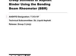خرید استاندارد AASHTO T 313-19 دانلود استاندارد AASHTO T 313-19 Standard Method of Test for Determining the Flexural Creep Stiffness of Asphalt Binder