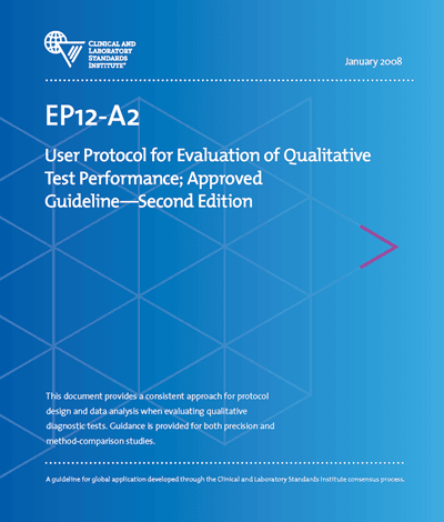 خرید استاندارد EP12 دانلود استاندارد User Protocol for Evaluation of Qualitative Test Performance خرید استاندارد پروتکل کاربر برای ارزیابی عملکرد آزمون کیفی