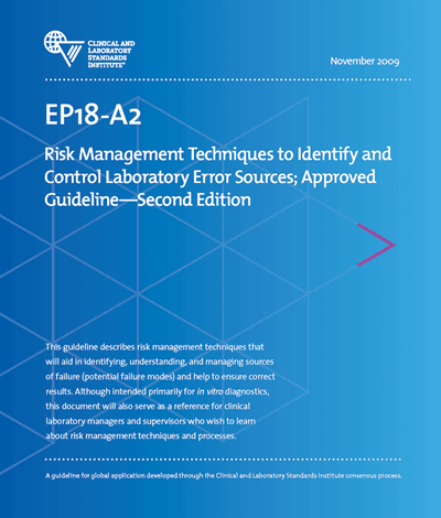 خرید استاندارد EP18 دانلود استاندارد Risk Management Techniques to Identify and Control Laboratory Error Sources, 2nd Edition