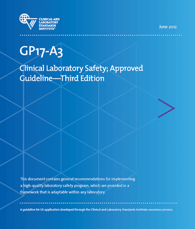 خرید استاندارد GP17 دانلود استاندارد Clinical Laboratory Safety, 3rd Edition دانلود استاندارد ایمنی آزمایشگاهی بالینی ، چاپ 3