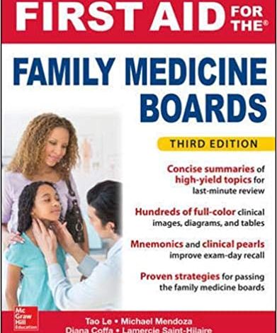 خرید ایبوک First Aid for the Family Medicine Boards 3rd Edition دانلود کتاب کمک اول برای انجمن پزشکی خانواده نسخه سوم ISBN-13: 978-1259835018
