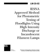 خرید استاندارد IESNA Approved Method for Photometric Testing of Floodlights دانلود استاندارد IES LM-35 خرید روش تأیید شده برای آزمایش فوتومتری نورگیرها