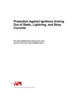 خرید استاندارد API RP 2003 دانلود استاندارد API RP 2003 دانلود استاندارد Protection Against Ignitions Arising out of Static Lightning and Stray Currents