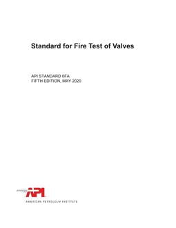 خرید استاندارد API 6FA دانلود استاندارد API 6FA خرید API 6FA دانلود استاندارد Standard for Fire Test of Valves, Fifth Edition