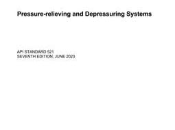 خرید استاندارد API STD 521 دانلود استاندارد API STD 521 خرید API STD 521 دانلود استاندارد Pressure-relieving and Depressuring Systems, Seventh Edition