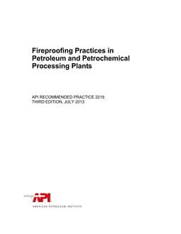 خرید استاندارد API RP 2218 دانلود استاندارد API RP 2218 دانلود استاندارد Fireproofing Practices in Petroleum & Petrochemical Processing Plants
