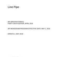 خرید استاندارد API 5L دانلود استاندارد API SPEC 5L دانلود استاندارد Specification for Line Pipe, Forty-sixth Edition دانلود استاندارد مشخصات خط لوله