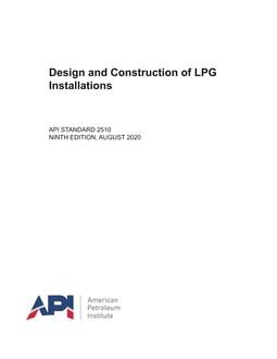 خرید استاندارد API STD 2510 دانلود استاندارد Design and Construction of LPG Installations, Ninth Edition