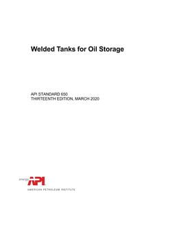خرید استاندارد API Std 650 دانلود استاندارد API Std 650 خرید API Std 650 دانلود استاندارد Welded Tanks for Oil Storage Thirteenth Edition