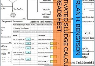 ایبوک Activated Sludge Calculatons Spreadsheet Aeration Tank Calculations خرید کتاب محاسبات لجن فعال صفحه گسترده صفحه محاسبات مخزن هوادهی