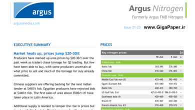 دانلود Argus Nitrogen خرید جدیدترین مجله آرگوس در مورد بازار نیتروژن و اوره و اطلاع از اخرین قیمت های بازار خرید ارزان نشریه Argus Download