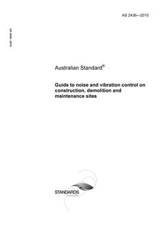  Download Standard استانداردهای تجهیزات مکانیکی - کارخانه فولاد AS 2436-2010 خرید Guide to noise and vibration control 