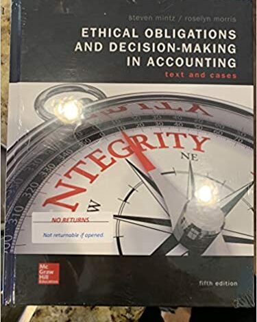 دانلود کتاب Ethical Obligations and Decision-Making in Accounting Text and Cases 5th Edition دانلود ایبوک تعهدات اخلاقی و تصمیم گیری در متن