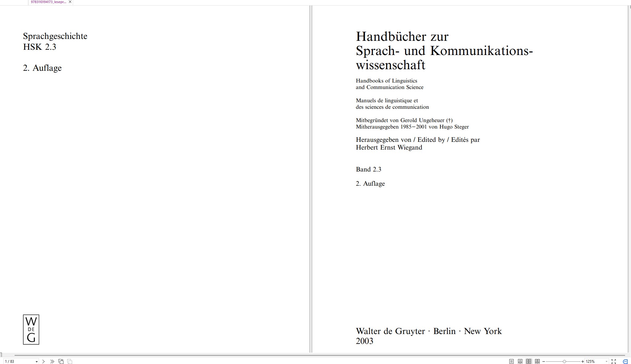 دانلود کتاب Sprachgeschichte. 3. Teilband