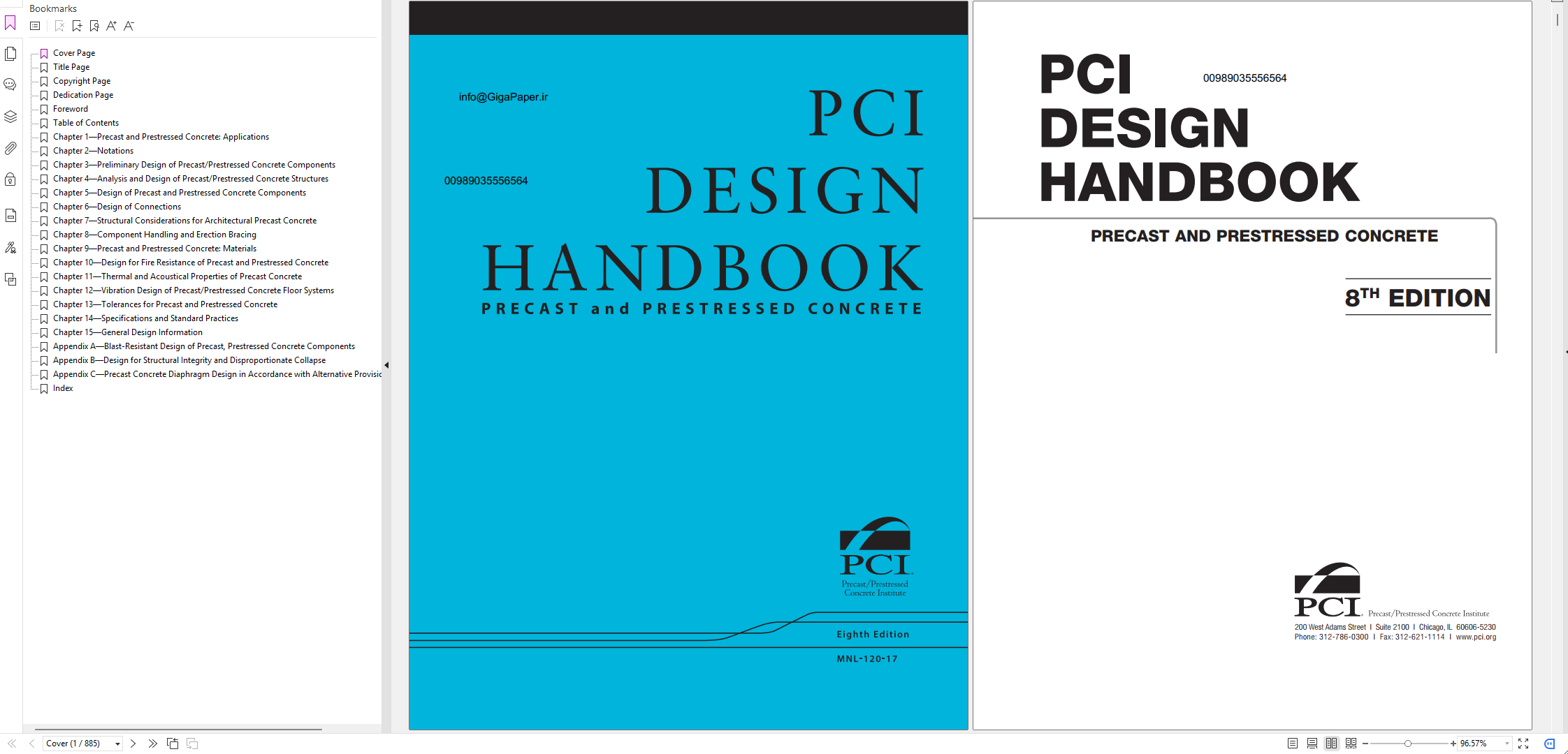 خرید استاندارد PCI MNL-120-17 دانلود ایبوک PCI Design Handbook 8th Edition Ebook PDF HANDBOOK Precast Prestressed Concrete